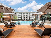 <b>Pool Decking at either end of the pool in the courtyard at the Monarch at Waugh Chapel MD</b>